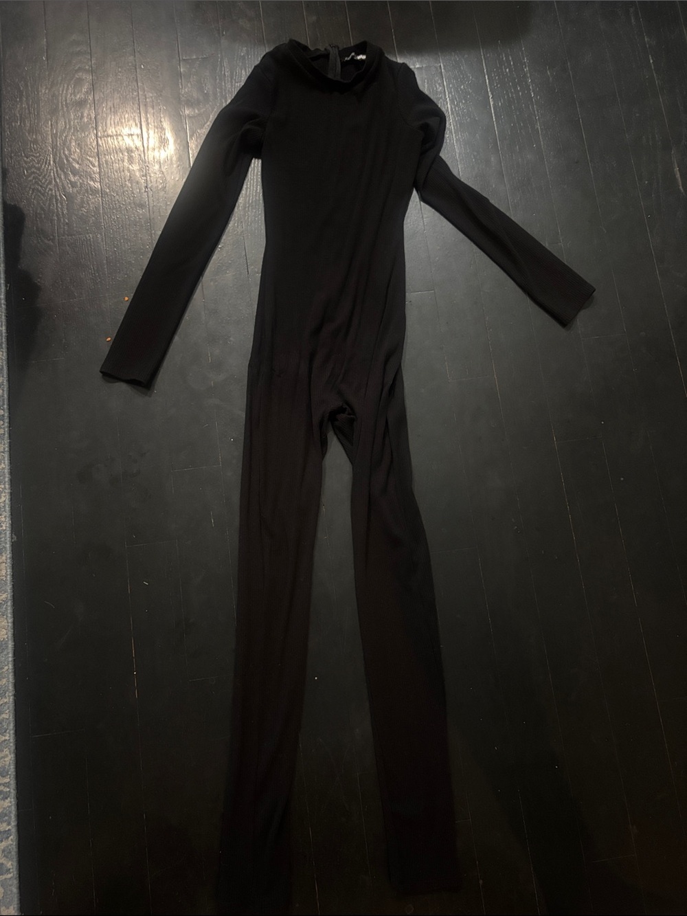 Fashion Nova Black Long-Sleeve Jumpsuit Romper